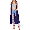 LA LEELA Women's Summer Open Front Lightweight Vacation Beachwear Long Bathing Suit Duster Holiday Swimwear Cardigan - 4 of 4