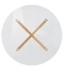 Ren Home Jumi Glass Dining Table with Pedestal Legs, Oak - 4 of 4