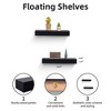 ChicFurnit Wall Shelf Set Floating Wood Shelves Invisible Brackets Hanging Shelf for Books Storage for Indoor Living Room, Black, 18.11"*3.94"*1.18" - 2 of 4