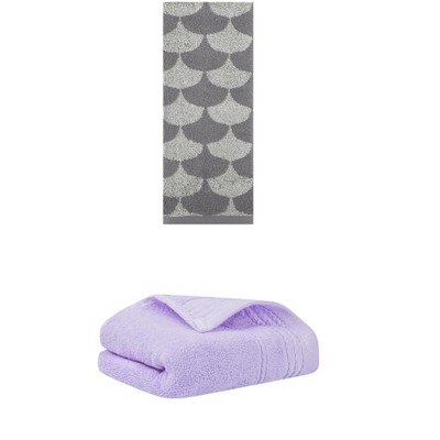 REGALWOVEN Soft Absorbent Bathroom Decorative Hand Towels for Drying 14" x 30"/13" x 29" 2 Pcs