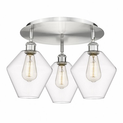 Cindyrella - 3 Light Flush Mount In Industrial Style-11 Inches Tall and 19.75 Inches Wide