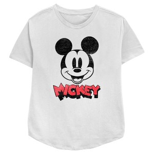 Women's Mickey & Friends Mickey Mouse Retro Headshot T-Shirt - 1 of 3