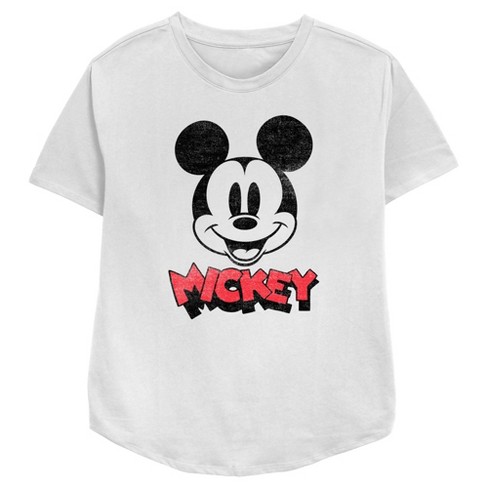Women's Mickey & Friends Mickey Mouse Retro Headshot T-Shirt - White - 2X  Large