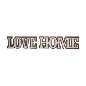 Transpac MDF/Metal LOVE/HOME Decor Set of 2 Valentines Home Decorations - 1 of 1