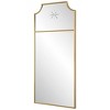 Uttermost Caddington Slim Brass Rectangular Wall Mirror – 40" Tall - 4 of 4