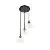 Elegant Lighting Histoire 3 light brass and black Pendant - 2 of 4