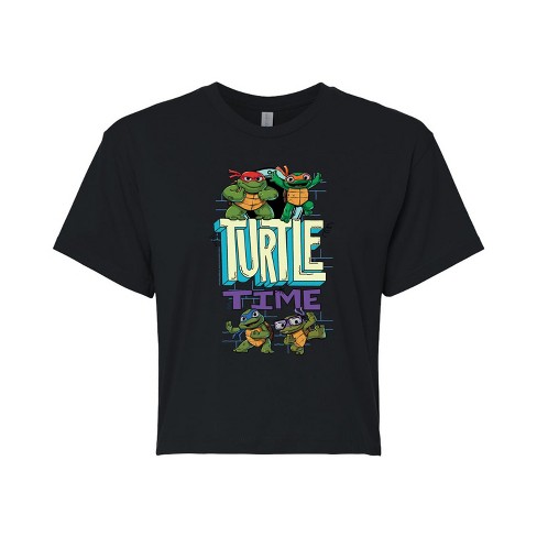 Women's - Teenage Mutant Ninja Turtles Mutant Mayhem - Turtle Time Cropped Graphic T-Shirt - image 1 of 4