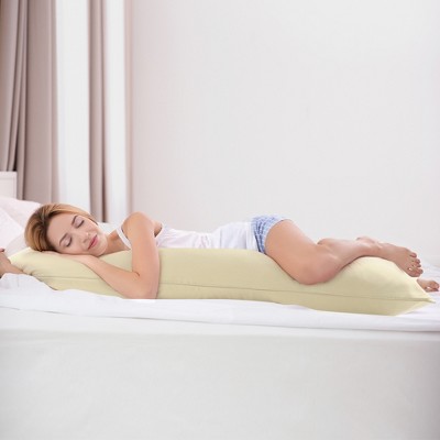 Khaki Soft Microfiber Zipper Closure Body Pillowcase