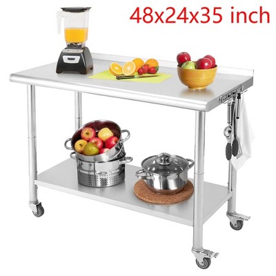 Stainless Steel NSF Commercial Work Prep Table Height Adjustable