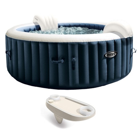 lobby stakåndet træk uld over øjnene Intex 28429ep Purespa Plus Portable Inflatable Hot Tub Bubble Jet Spa, 77 X  28", With Tablet Mobile Phone Spa Tray Accessory W/ Led Light Strip, White  : Target