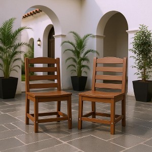 Hrinhom 2-Piece Outdoor Chairs,Modern Patio Chairs with HDPE Frame - 1 of 4