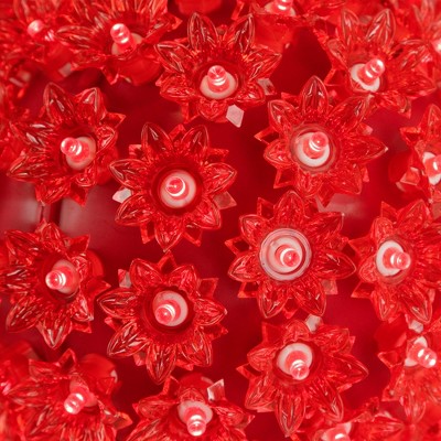 Red LED Lighted Plastic Starlight Sphere Hanging Decoration, 7.5"