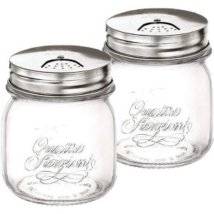 Bormioli Rocco Quattro Stagioni Mason Jar with Salt Shaker Lid - Set of 2 - 1 of 4