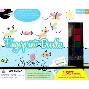 SpiceBox Imagine It Fingerprint Paint Doodles Children's Finger Ink Pad Art Kit - 1 of 4