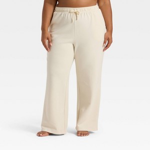 Women's Fleece Wide Leg Sweatpants - Auden™ - 1 of 3