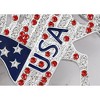 Anna-Kaci Crystal Rhinestone 4th of July American USA Flag Patriotic Pin Brooch - 4 of 4