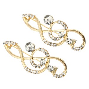 Unique Bargains Metal Decorative Brooch Clip Clasp Pin for Women Sweaters Dress 2 Pcs - 1 of 4