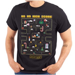 PACMAN Christmas Maze Video Game Graphic T Shirt Men or Women Brisco Brands - 1 of 4