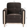 GDFStudio Hannah Comfortable Solid Wood Club Chair with Soft Cushionsa - 3 of 4