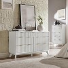 SinCiDo 54" Fluted 7 Drawer Chest of Drawers, Faux Marble Topped Modern Dresser with Curved Design, for Bedroom, Living Room, Hallway - 3 of 4