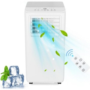 8000 BTU Portable Air Conditioner,3-in-1 AC Unit with DehumidifierFan for Rooms Up to 350 Sq.Ft,Ultra Quiet with Remote Control and Window Kit,White - 1 of 4