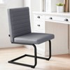 PAGED Modern Dining Chairs Set of 2 Upholstered Dining Room Chairs Armless Chair with Metal Legs for Living Room, Kitchen - 2 of 4