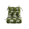 ARTPLAN Outdoor Chair Cushion,High Back Tufted Patio Cushion with Tie for Adirondack Rocker Chair,44"x21"x4",1 Count,Floral - 3 of 4
