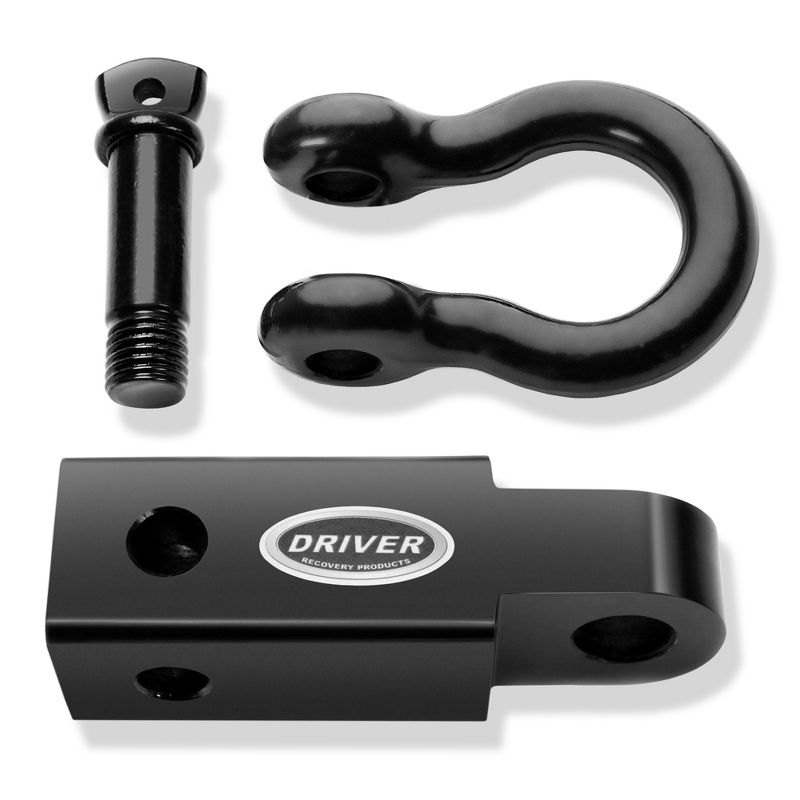 Driver Recovery 2 Inch Shackle Hitch Receiver with 5/8" Hitch Pin - 5-Ton (10,000 Pound) Towing Capacity Accessory with 3/4" D-Ring, 3 of 7