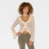 Women's Long Sleeve V-Neck Flyaway Brushed Lace Top - Wild Fable™ - 2 of 3