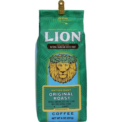 Lion Coffee Original Antioxidant Rich Medium Roast Ground Coffee - 8oz