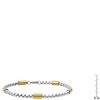 Steeltime Men's two tone stainless steel bar & box chain bracelet. Color Option: Black, Gold - 3 of 4