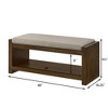 PAGED Storage Shoe Bench with Lower Shelf Shoe Rack, Modern Entryway Bench with Removable Cushion for Family Room, Entryway - 3 of 4