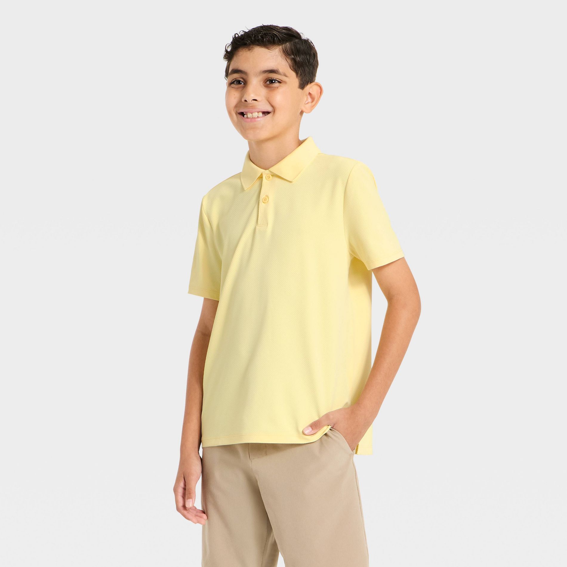 Boys' Textured Polo Shirt - All In Motion™