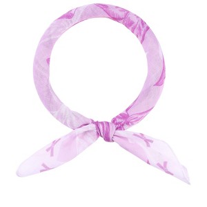 INSPIRE CHIC Women's Bowknot Printed Blended Cotton Small Square Gauze Scarves 1Pc - 1 of 4