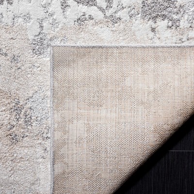 Bentley Beige and Grey Abstract Synthetic Area Rug