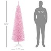 6' Artificial Pencil Christmas Tree, Slim Xmas Tree with 390 Realistic Branch Tips and Plastic Stand - 3 of 4