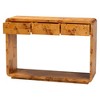 bali & pari Netra Real Burl Wood Console Table Light Mappa Burl - 3 of 4