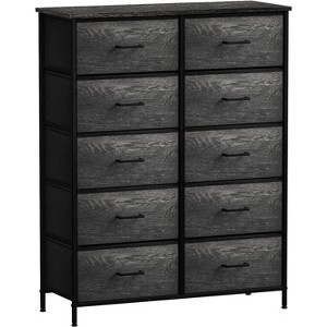 Sorbus 10 Drawers Dresser - Furniture Storage for Bedroom, Closet, Office Organization - Steel Frame, Wood Top, Fabric Bins - 1 of 4