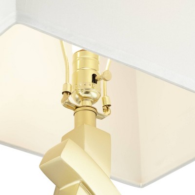 Simone Gold and Black Sculptural Table Lamps with USB Ports