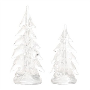 Clear Glass Pine Tree (Set of 2) - 1 of 1