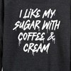 Women's - Instant Message - Sugar With Coffee And Cream Lightweight French Terry Wide Neck Long Sleeve Shirt - 2 of 4