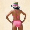 Women's Vibrant Pink Textured Bikini Set - Cupshe - 3 of 3