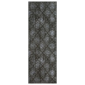 Coolmee  Machine Washable Area Rug Modern Abstract Design, Non-Shedding & Easy Care, Ideal for Entryway, Living Room, BedroomGray - 1 of 4