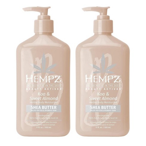 Hempz Smoothing Herbal, Koa & Sweet Almond Body Moisturizer | Draws Water into Skin | Hydrate & Moisture Barrier 17 Fl Oz (PACK OF 2) - image 1 of 4