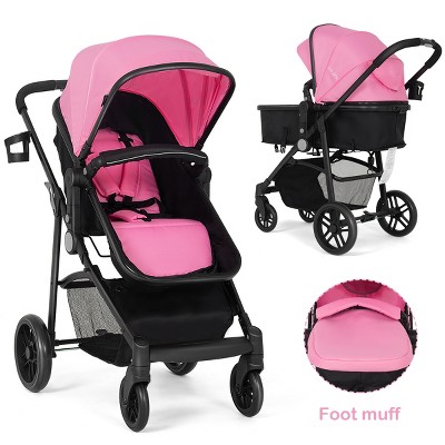 Infans 2 In1 Foldable Baby Stroller Kids Travel Newborn Infant Buggy Pushchair Pink