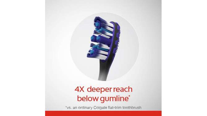Colgate 360 Total Advanced Floss-Tip Bristles Toothbrush Soft, 2 of 9, play video