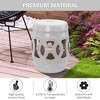 14" x 17" Ceramic Garden Stool with Double-Coin Knotted Ring Design & Strong Glazed Material, Decorative Outdoor Stool, Home Collection - 4 of 4
