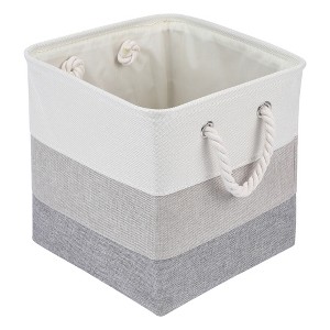 REGALWOVEN Cotton Collapsible With Handles Storage Open Storage Bins 3 Pcs - 1 of 4