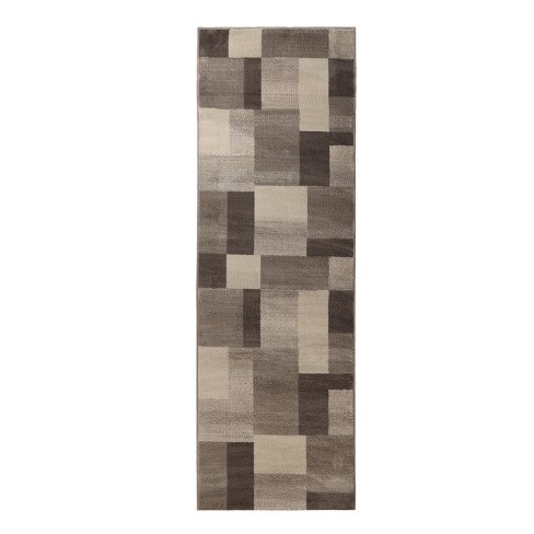 Modern Geometric Color Block Indoor Area Rug or Runner by Blue Nile Mills - image 1 of 4