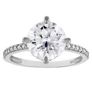White Lotus 10K Yellow Gold Lab Created Moissanite Ring - 1 of 3